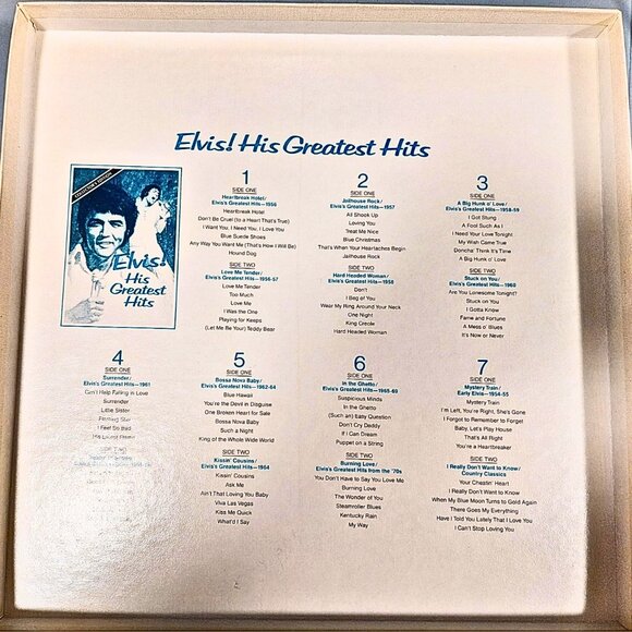 Elvis! His Greatest Hits Collector's Edition - Record Box Set of 7 - Vintage - Picture 4 of 4